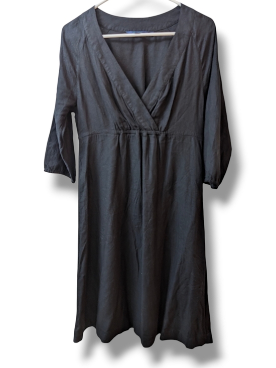 Boden Dresses & Skirts - Boden Naomi Relaxed Jersey Black V-Neck Long Sleeve Mini Dress, Size 14R